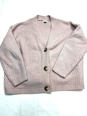 UNIVERSAL THREAD Womens 2X Pink Mauve Long Sleeve Chunky Knit Cardigan Sweater